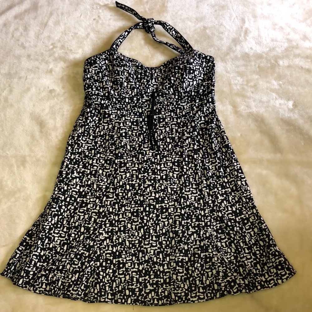 Kim Rogers Printed Halter Dress
